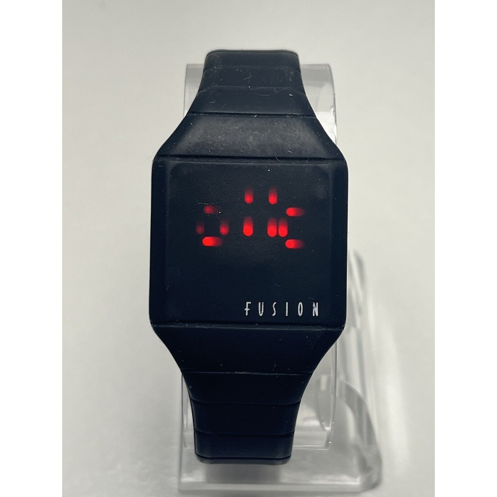 Fusion Kid's Digital‎ Watch Black Silicone Band- New Battery